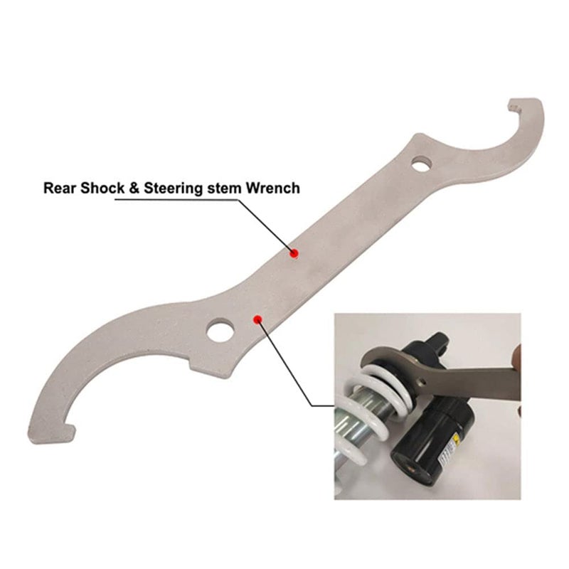 YSMOTO Universal Motorcycle Rear Shock & Steering stem Wrench Spring Adjustment Tool for SX SXF YZ YZF WRF CRF KX KXF RM RMZ DRZ 125-530 - Image 4